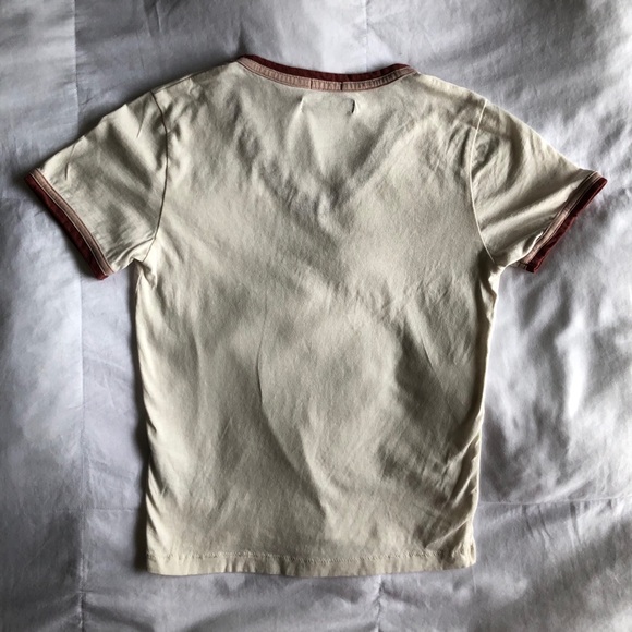 Abercrombie & Fitch White V-Neck Short Sleeve - Picture 2 of 5